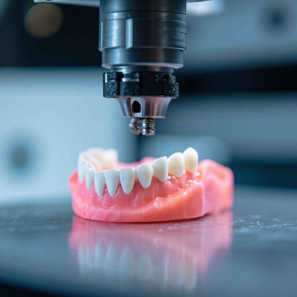Digital denture manufacturing process with 3D printing