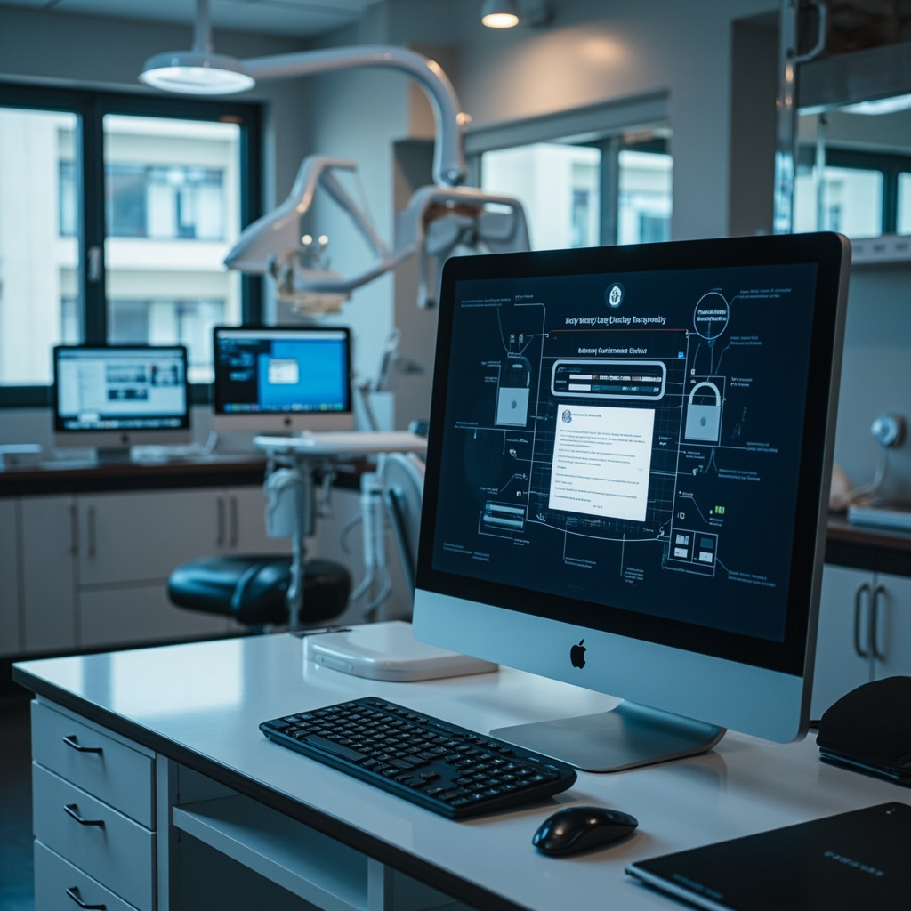 Dental practice security alert showing vulnerability warning