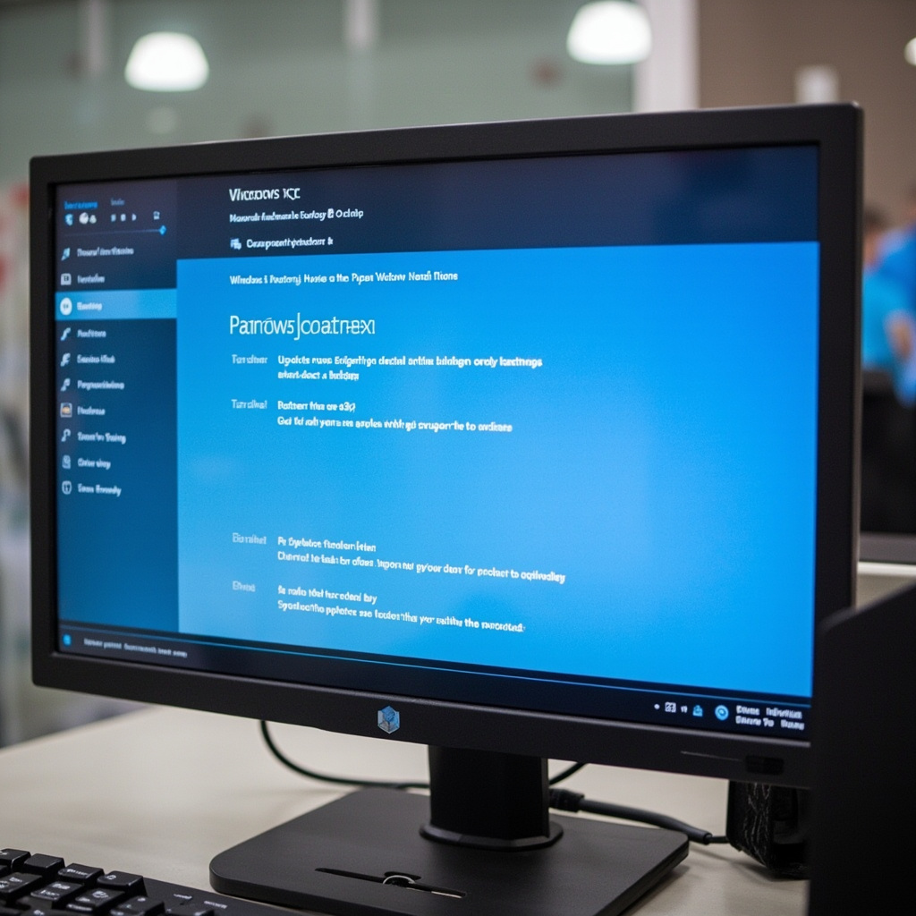 Dental office computer with Windows update