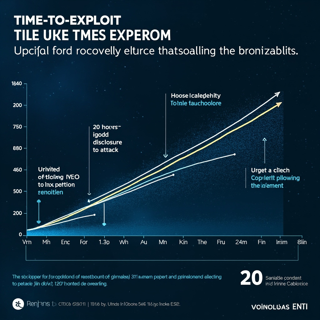 Time-to-exploit chart showing vulnerability exploitation timeline