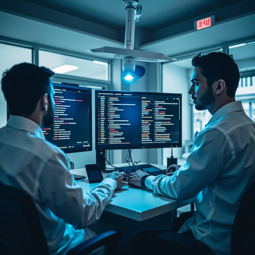 Modern dental office implementing security updates and cybersecurity measures