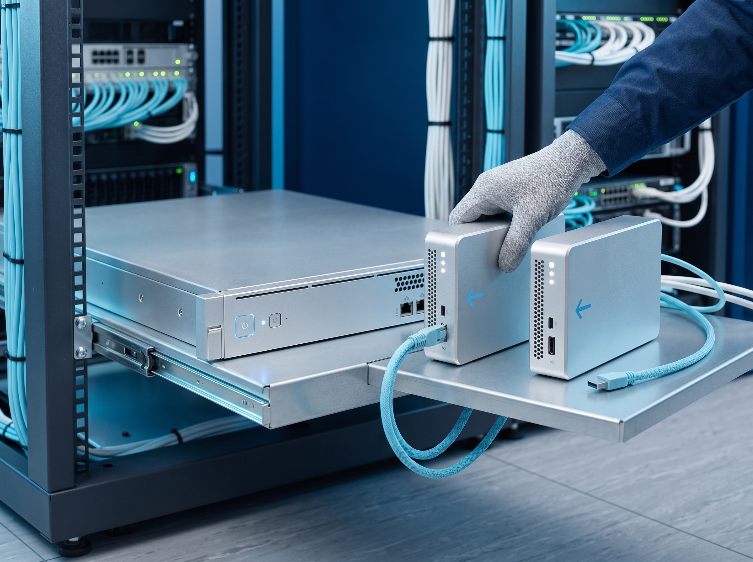 Offline immutable backup drives disconnected from the main network