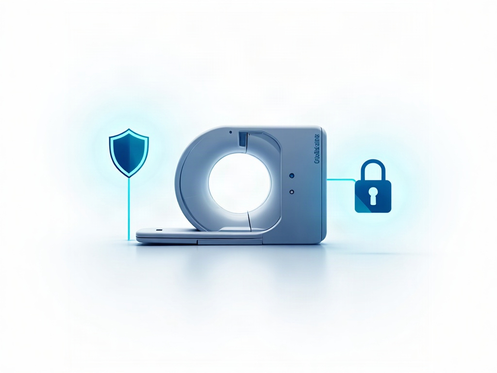A networked imaging device placed on a separate protected and segmented network lane with a security shield