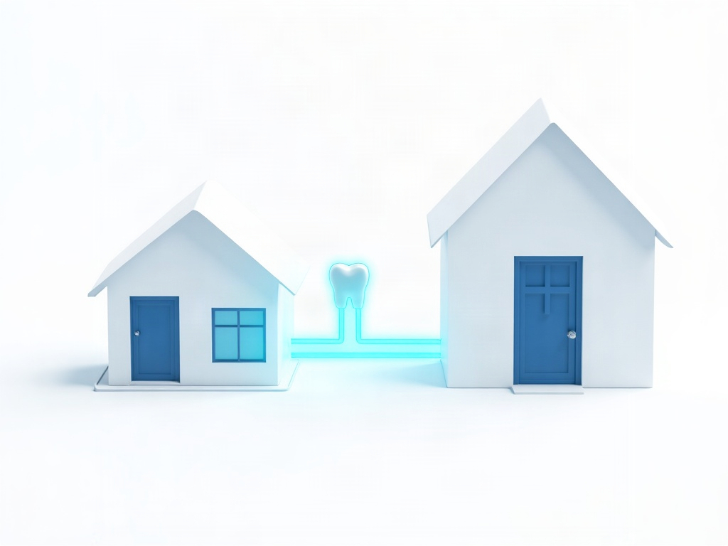 A dental office linked to a remote workstation through a single VPN gateway tunnel
