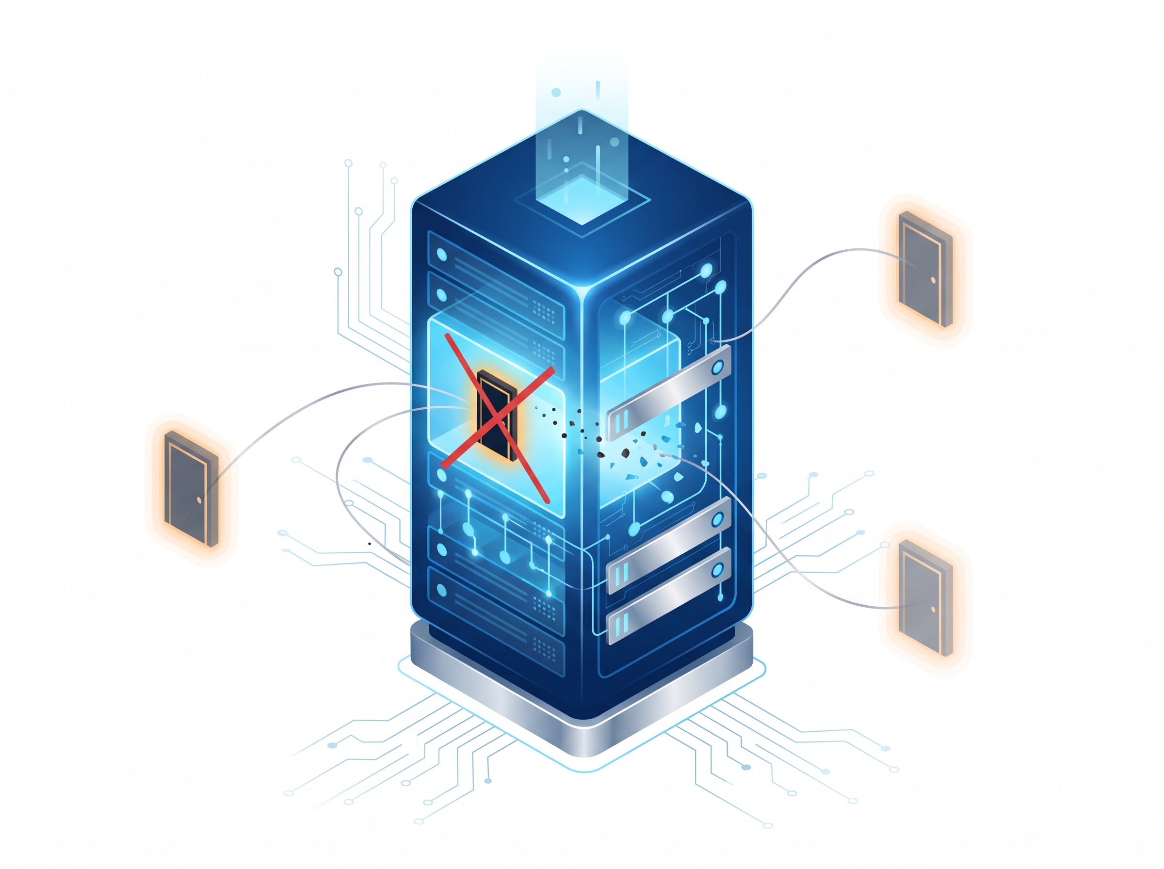A removed backdoor inside a server while faint copies of it quietly regrow elsewhere in the system